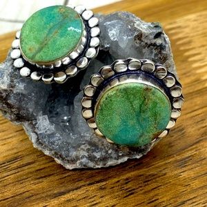 Chrysoprase stud earrings